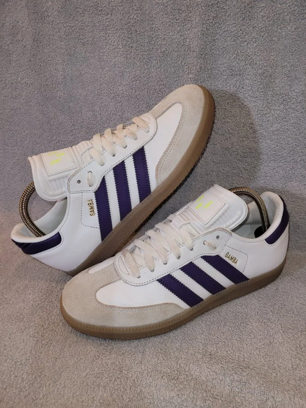 Adidas Samba Men's Size 8 Messi White Purple Tan Gum Sneakers IH8161 (#2258)